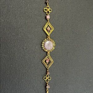 Elegant Gold and Purple Women's Bracelet